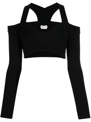 

Exposed shoulder knit top, Alexander McQueen Exposed shoulder knit top