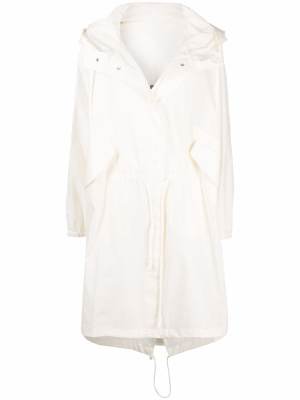 

Logo-print hooded raincoat, Jil Sander Logo-print hooded raincoat