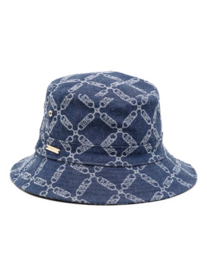 

Logo-jacquard denim bucket bag, Michael Kors Logo-jacquard denim bucket bag