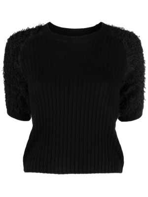 

Ribbed-knit short-sleeve top, PINKO Ribbed-knit short-sleeve top