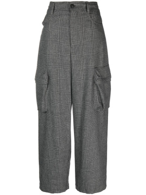 

Prince of Wales flannel cargo trousers, PINKO Prince of Wales flannel cargo trousers