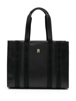 

Logo-plaque faux-leather tote bag, Tommy Hilfiger Logo-plaque faux-leather tote bag