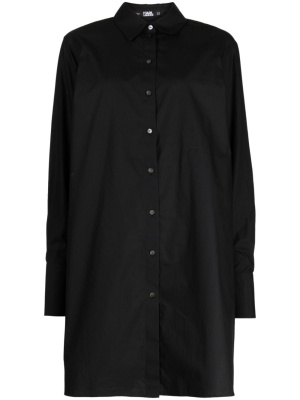 

Rhinestone-embelished organic-cotton shirt, Karl Lagerfeld Rhinestone-embelished organic-cotton shirt