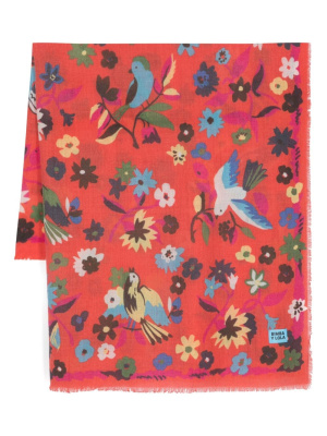

Floral-print wool scarf, Bimba y Lola Floral-print wool scarf