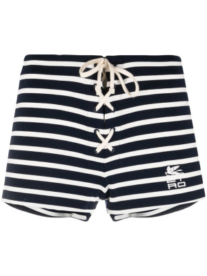 

Striped logo shorts, ETRO Striped logo shorts