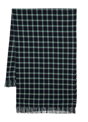 

Plaid-check virgin-wool scarf, ETRO Plaid-check virgin-wool scarf