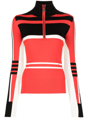 

Racing-effect striped biker jumper, Patrizia Pepe Racing-effect striped biker jumper