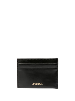 

Logo-stamp leather cardholder, ISABEL MARANT Logo-stamp leather cardholder