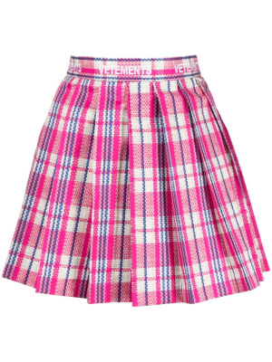 

Logo-waistband fully-pleated skirt, VETEMENTS Logo-waistband fully-pleated skirt