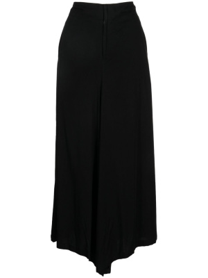 

Pleat-detailing zip-fastening cropped trousers, Yohji Yamamoto Pleat-detailing zip-fastening cropped trousers