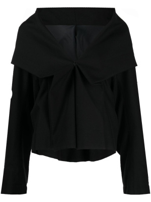 

Folded-panel cropped jacket, Yohji Yamamoto Folded-panel cropped jacket