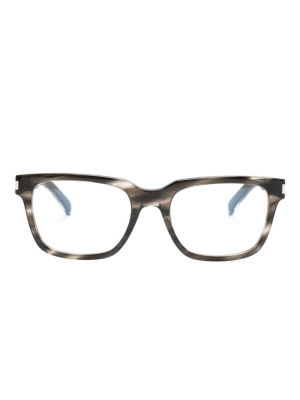 

Two-tone rectangle-frame glasses, Saint Laurent Eyewear Two-tone rectangle-frame glasses
