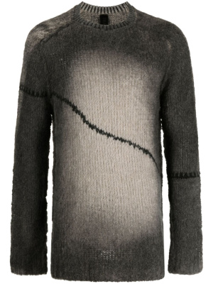 

Faded-effect intarsia-knit jumper, Transit Faded-effect intarsia-knit jumper
