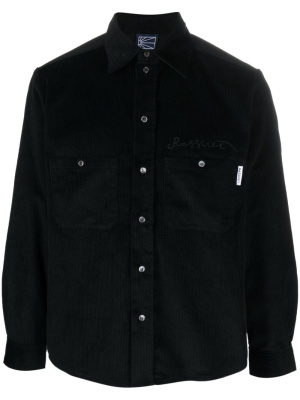 

Logo-embroidered corduroy cotton shirt, PACCBET Logo-embroidered corduroy cotton shirt
