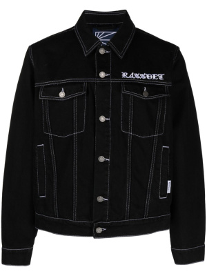 

Logo-embroidered cotton denim jacket, PACCBET Logo-embroidered cotton denim jacket
