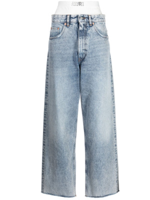 

Double-waist cropped boyfriend jeans, MM6 Maison Margiela Double-waist cropped boyfriend jeans