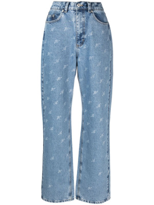 

Initial-print straight-leg jeans, Axel Arigato Initial-print straight-leg jeans