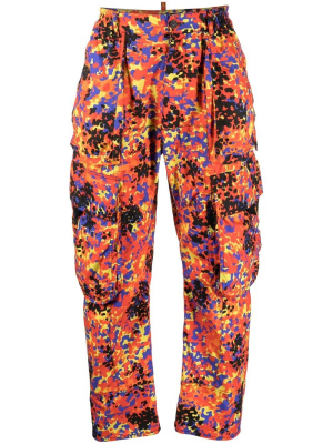 

Abstract-print cargo trousers, Dsquared2 Abstract-print cargo trousers