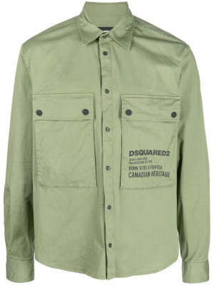 

Logo-detail cotton shirt, Dsquared2 Logo-detail cotton shirt