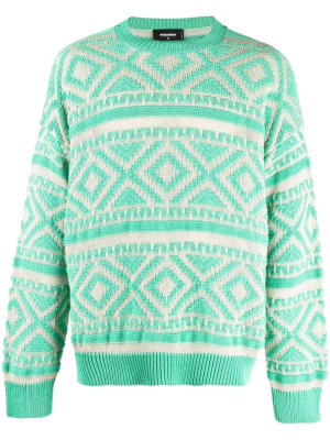 

Embroidered-motif cotton jumper, Dsquared2 Embroidered-motif cotton jumper
