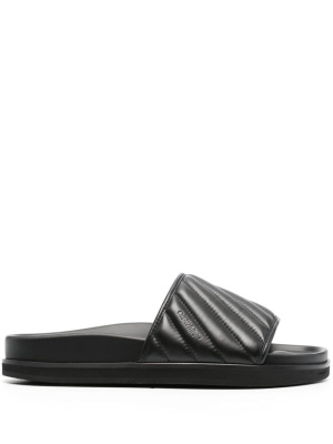 

Diag-stripe leather slides, Off-White Diag-stripe leather slides