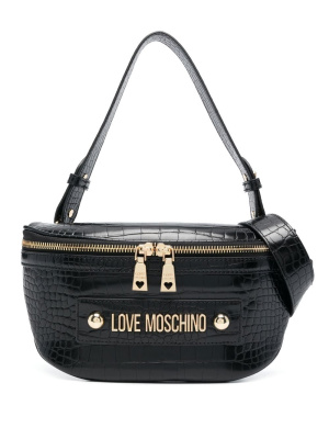

Logo-lettering belt-bag, Love Moschino Logo-lettering belt-bag
