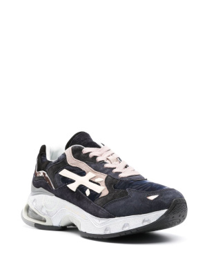 

Sharky logo-embossed leather sneakers, Premiata Sharky logo-embossed leather sneakers