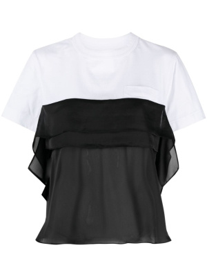 

Semi-sheer panel T-shirt, Sacai Semi-sheer panel T-shirt