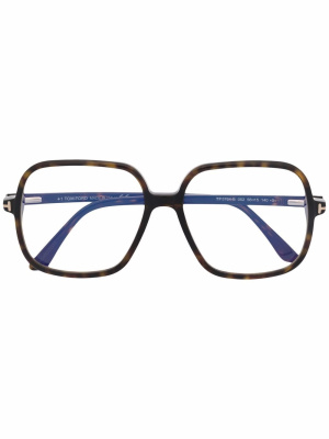 

Tortoiseshell-effect square glasses, TOM FORD Eyewear Tortoiseshell-effect square glasses