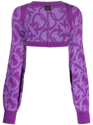 

Intarsia-knit shrug cardigan, PINKO Intarsia-knit shrug cardigan