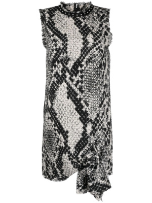 

Snake-effect jacquard shift dress, PINKO Snake-effect jacquard shift dress