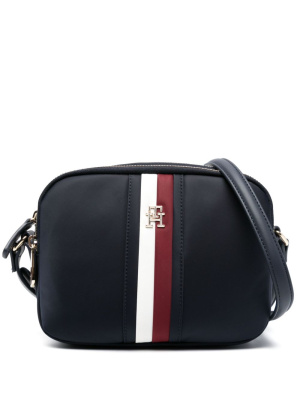 

Logo-plaque stripped crossbody bag, Tommy Hilfiger Logo-plaque stripped crossbody bag