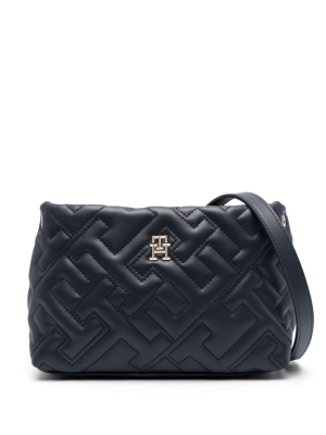 

Monogram-quilted leather crossbody bag, Tommy Hilfiger Monogram-quilted leather crossbody bag