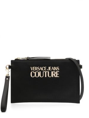 

Logo-plaque detail clutch bag, Versace Jeans Couture Logo-plaque detail clutch bag