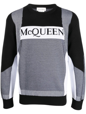 

Logo-print detail jumper, Alexander McQueen Logo-print detail jumper