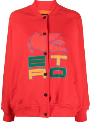 

Logo-print bomber jacket, ETRO Logo-print bomber jacket