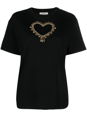 

Cut-out cotton T-shirt, SANDRO Cut-out cotton T-shirt
