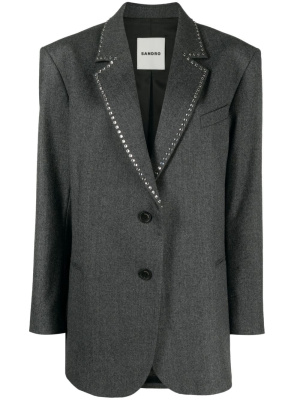 

Studded wool blazer, SANDRO Studded wool blazer