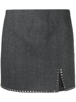 

Studded wool miniskirt, SANDRO Studded wool miniskirt