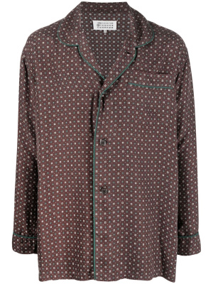 

Silk geometric-print shirt, Maison Margiela Silk geometric-print shirt