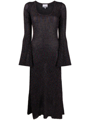 

Metallic ribbed maxi dress, GANNI Metallic ribbed maxi dress