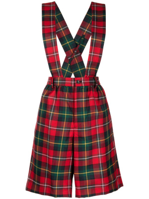 

Tartan-print wool playsuit, Comme Des Garçons Girl Tartan-print wool playsuit