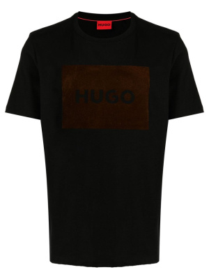 

Metallic logo-print cotton T-shirt, HUGO Metallic logo-print cotton T-shirt