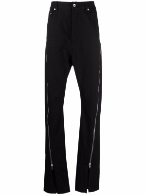 

Zip-detail straight-leg trousers, Rick Owens DRKSHDW Zip-detail straight-leg trousers