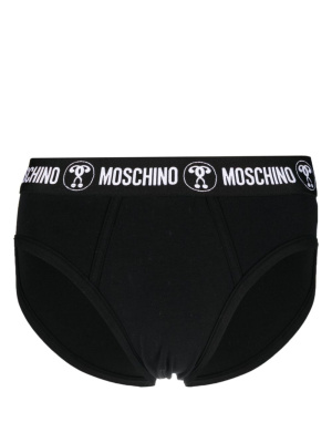 

Logo-waistband cotton briefs, Moschino Logo-waistband cotton briefs