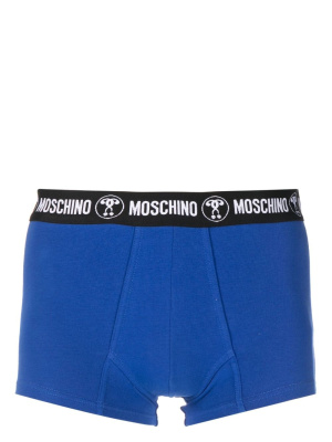 

Logo-waist cotton boxer briefs, Moschino Logo-waist cotton boxer briefs