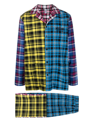 

Check-pattern cotton pajama set, Moschino Check-pattern cotton pajama set