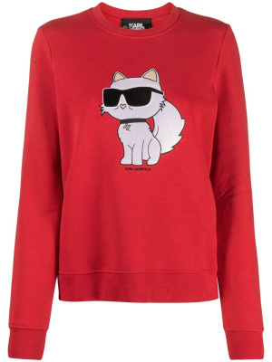 

Ikonik Choupette-print sweatshirt, Karl Lagerfeld Ikonik Choupette-print sweatshirt