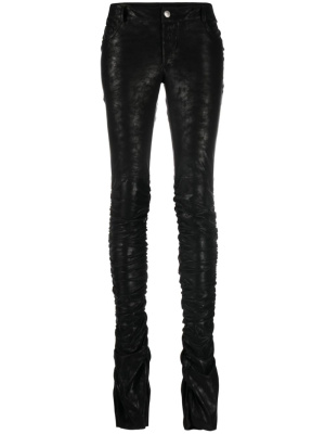 

Low-rise ruched skinny trousers, MISBHV Low-rise ruched skinny trousers