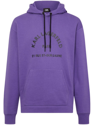 

Logo-print cotton hoodie, Karl Lagerfeld Logo-print cotton hoodie
